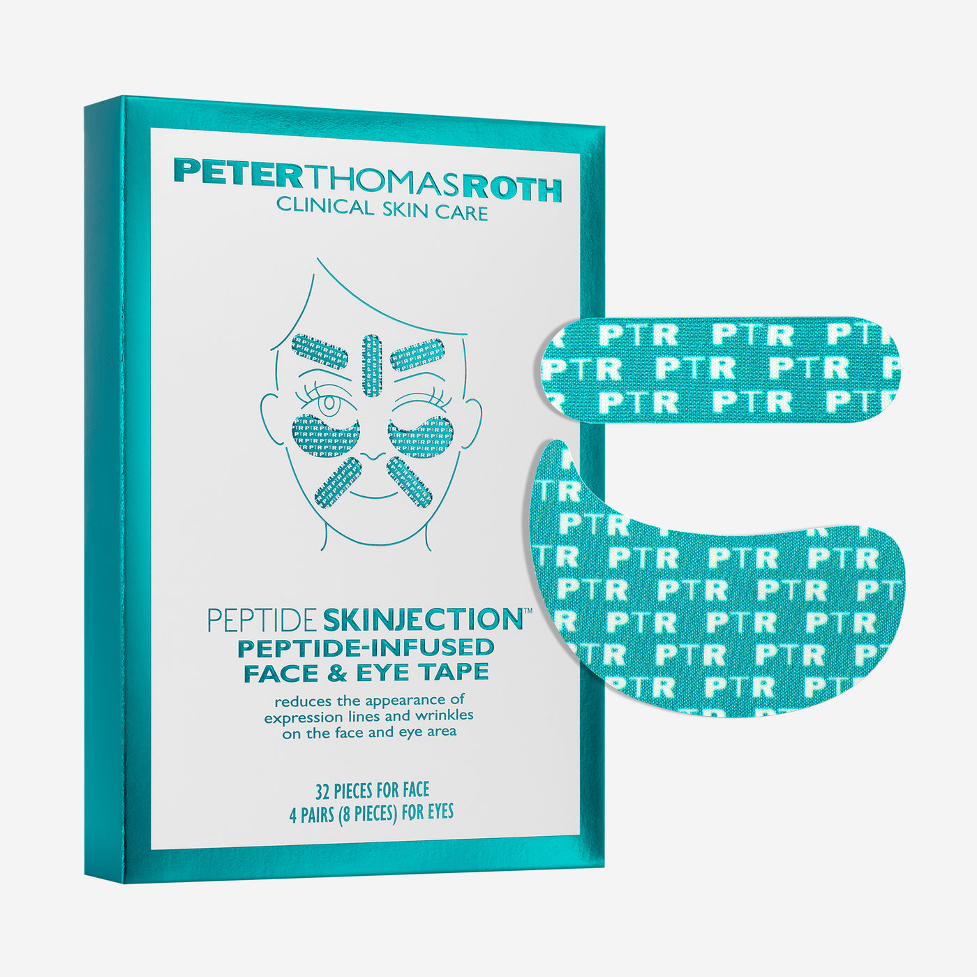 Peptide Skinjection Face & Eye Tape – האריזה ומדבקות הפנים והעיניים, פיטר תומס רות