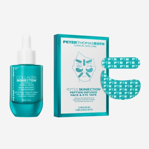 ערכת Skinjection – סרום קולגן ומדבקות פפטידים לפנים ולעיניים של פיטר תומס רות